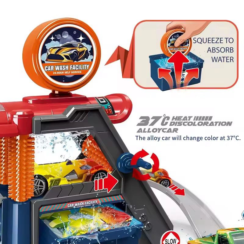 Deluxe Colour-Changing Car Wash Playset