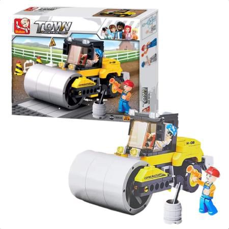 Construction Steam Roller Building Blocks Set (171 Pieces)
