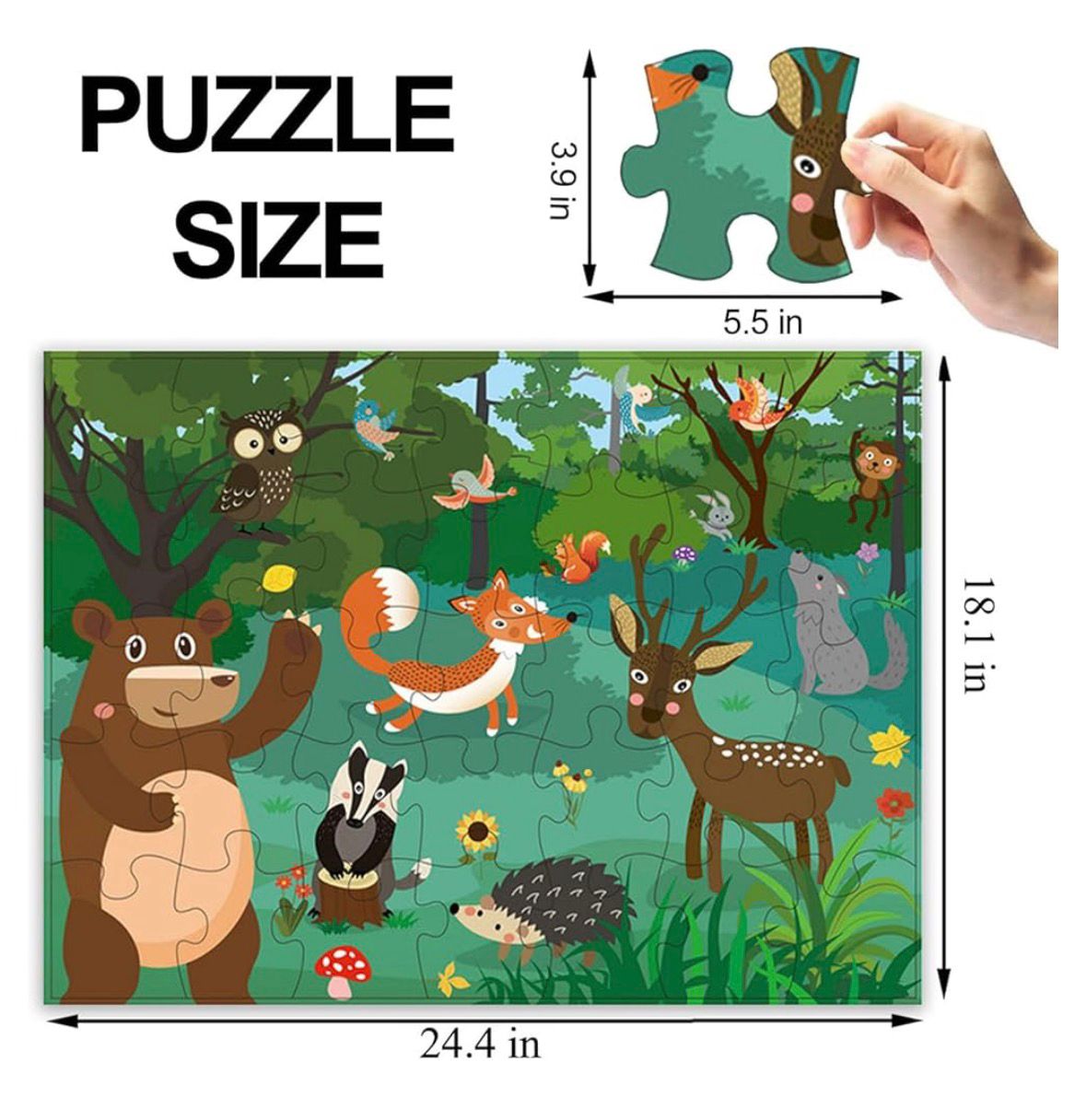 In The Forest Jumbo Floor Puzzle (35 Pieces)