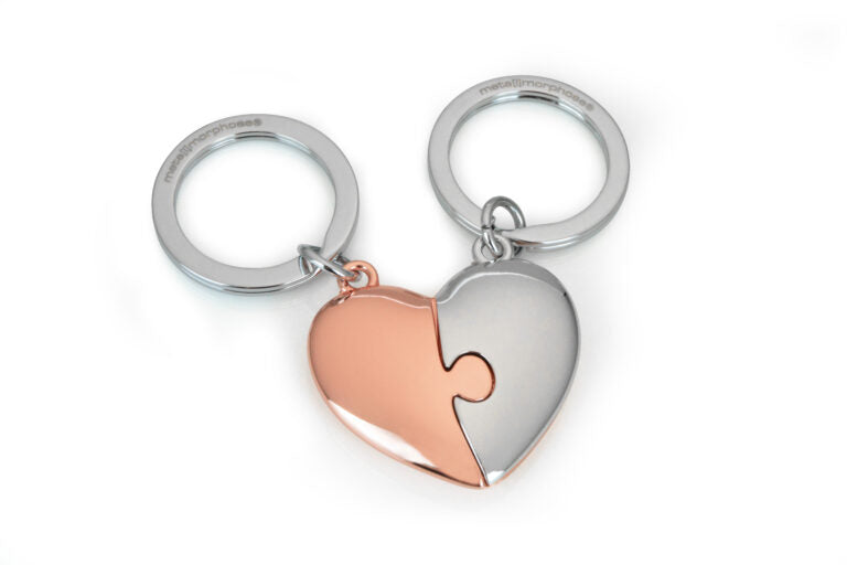 Stainless Steel Keyring - Heart Puzzle