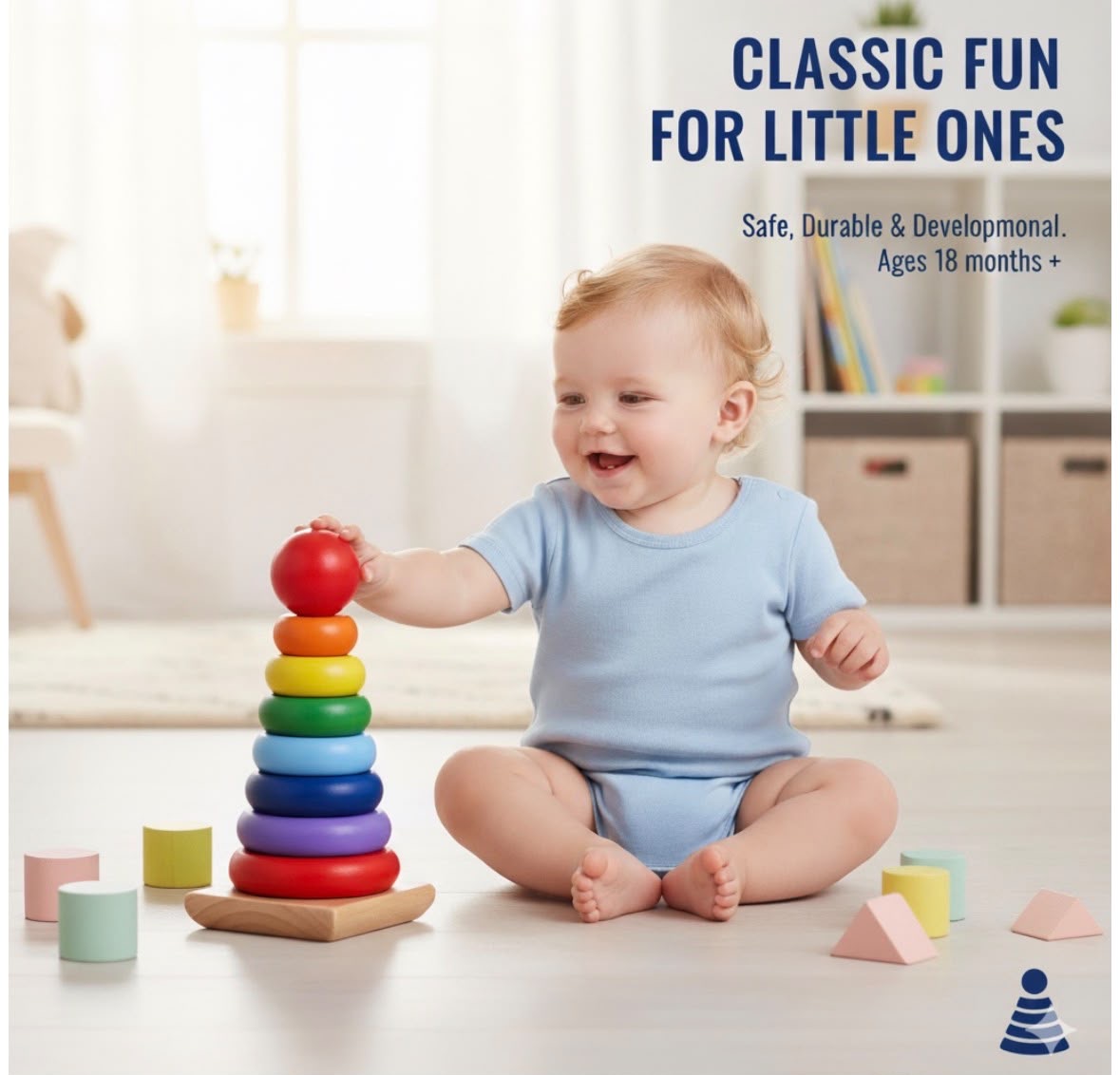Wooden Rainbow Stacker