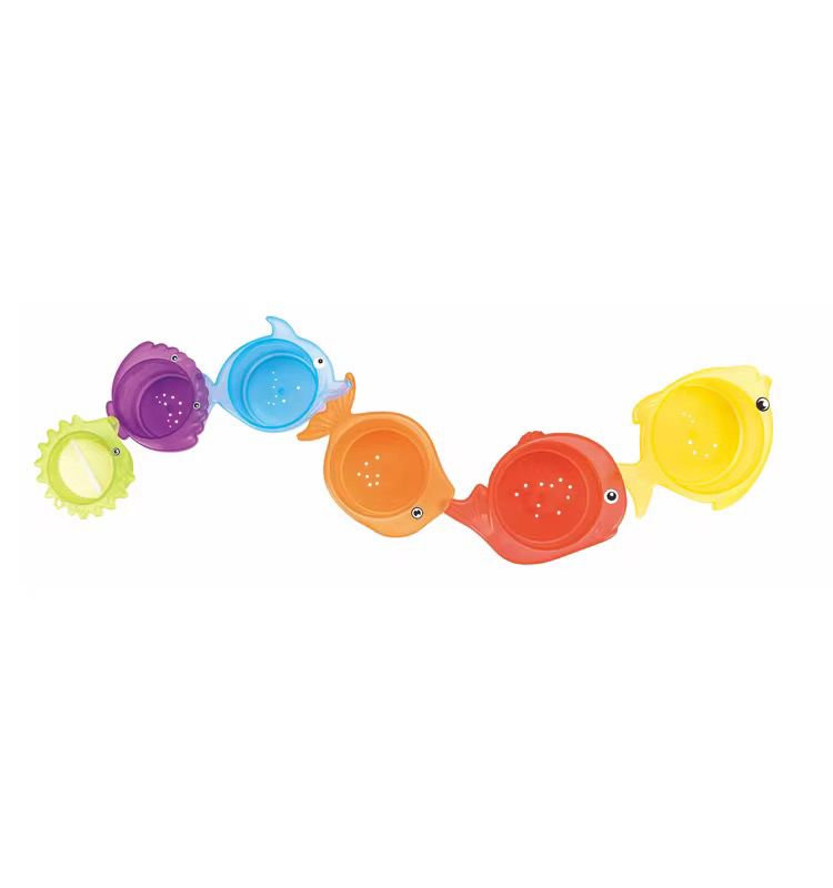 Baby Bath Toy Set - Stackable Cups with Animal Shapes