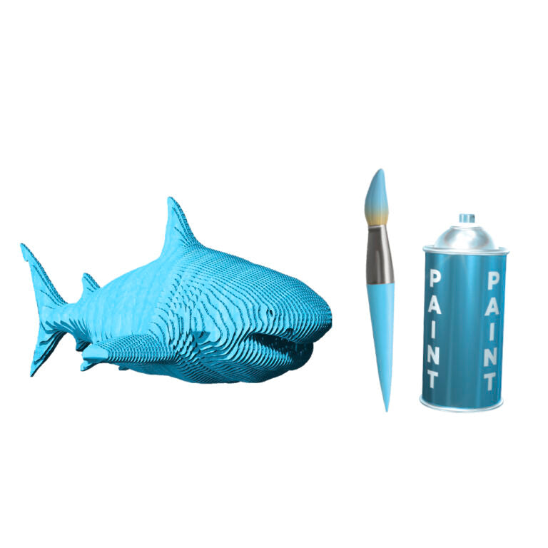3D Shark Cardboard Structure Puzzle