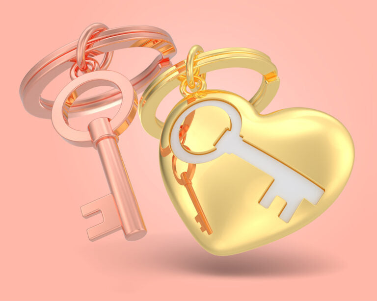 Stainless Steel Keyring - Key To My Heart