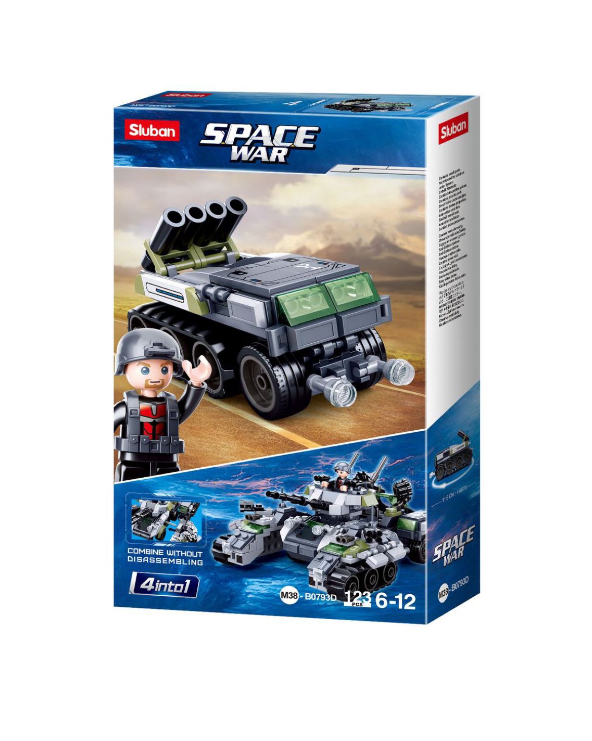 Space War 4-in-1 Military Vehicle (123 Piece)