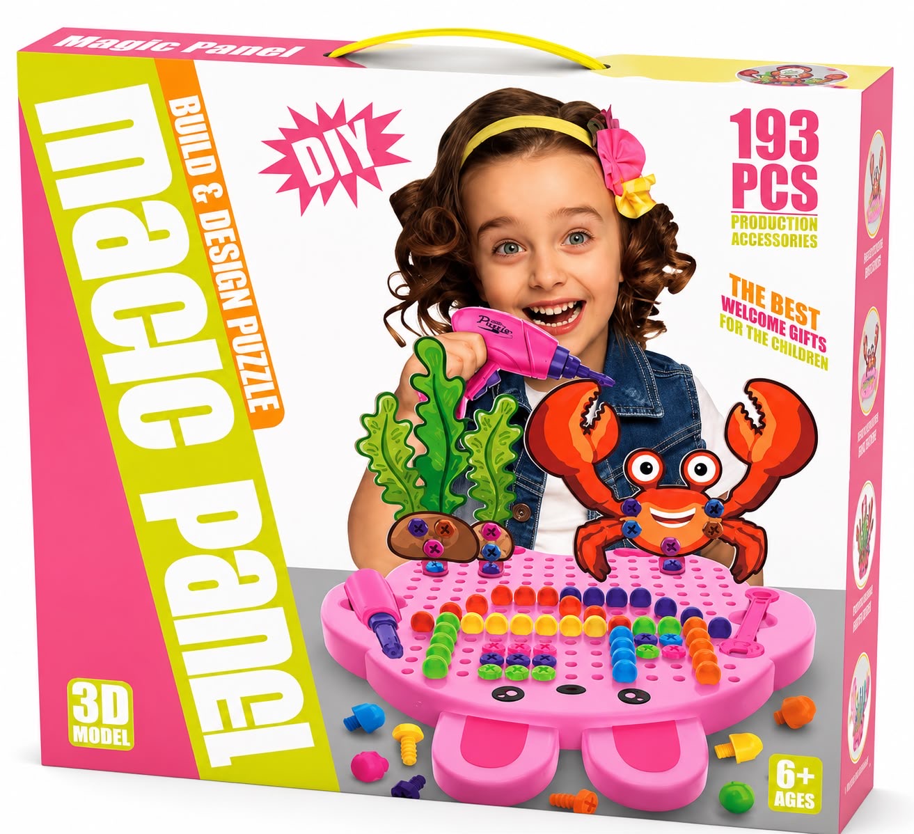 Magic Panel DIY Build & Design Construction Set (193 Pieces)