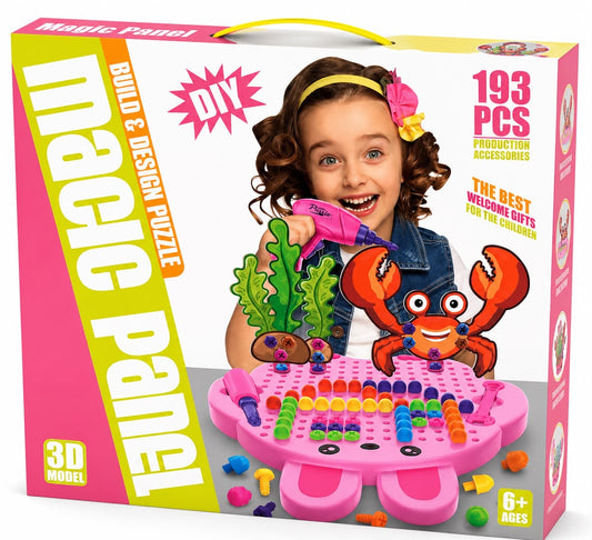 Magic Panel DIY Build & Design Construction Set (193 Pieces)
