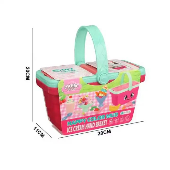 Magic Dough Ice Cream Basket Play Dough Set