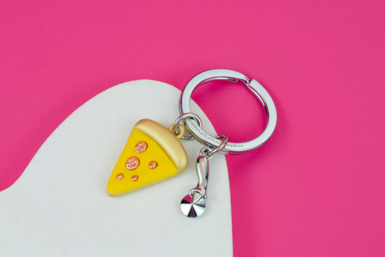 Stainless Steel Keyring - Pizza