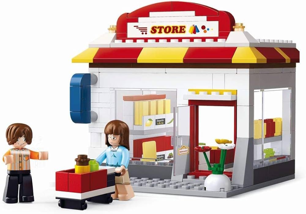 Supermarket Building Blocks Set (186 Piece)