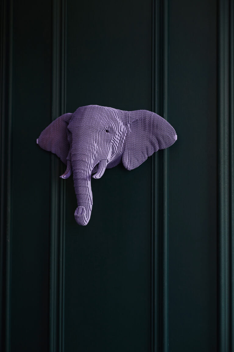 3D Wall Mountable Elephant Cardboard Structure Puzzle