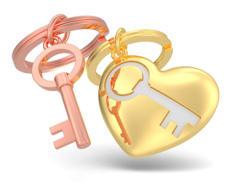 Stainless Steel Keyring - Key To My Heart