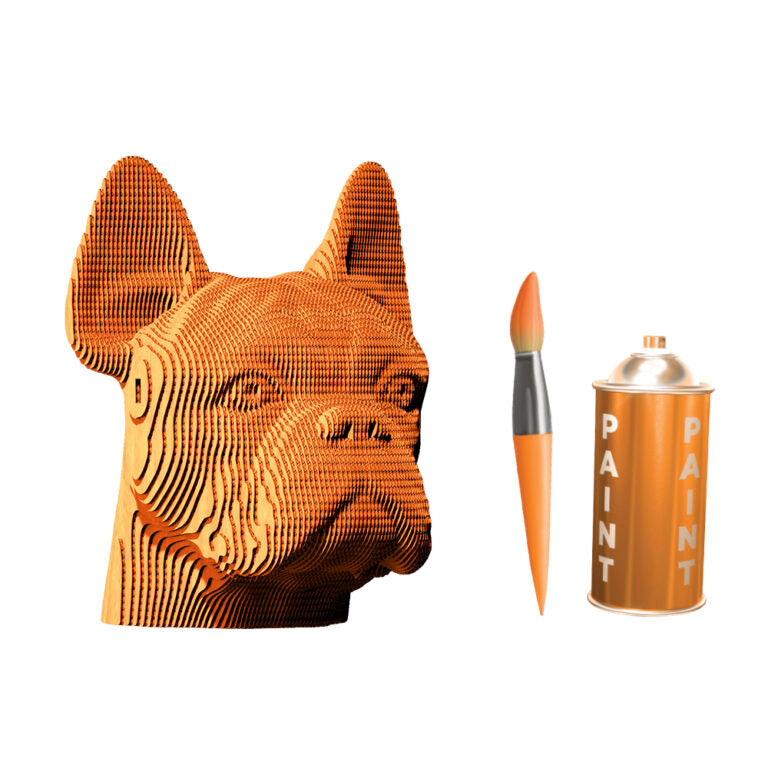 3D Bulldog Cardboard Structure Puzzle