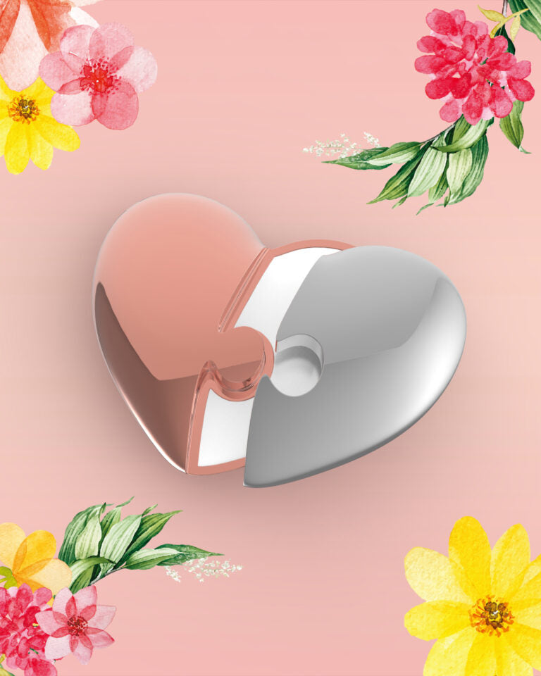 Stainless Steel Keyring - Heart Puzzle