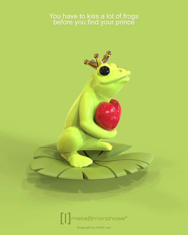 Stainless Steel Keyring - Prince Frog
