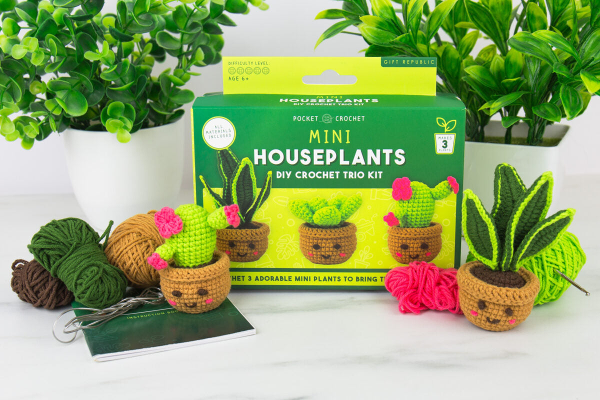 Mini Houseplants Crochet Kit
