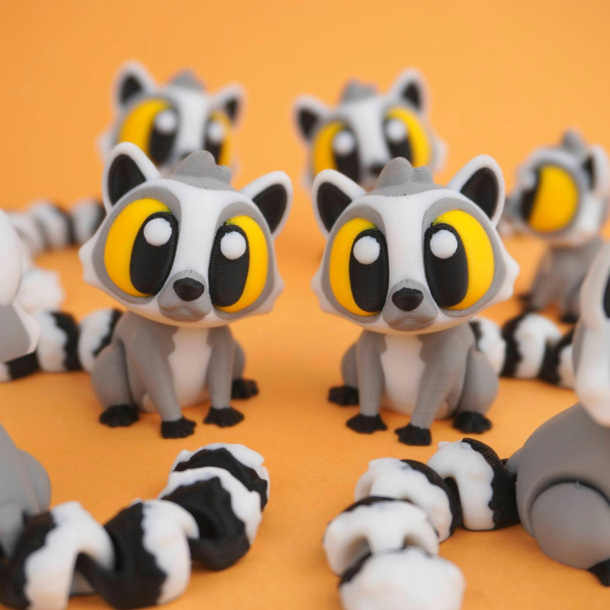 Wigglies Blinkie Tails 3D Printed Animals (Assorted - Pack of 4)