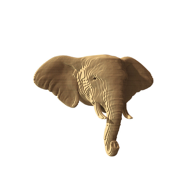 3D Wall Mountable Elephant Cardboard Structure Puzzle