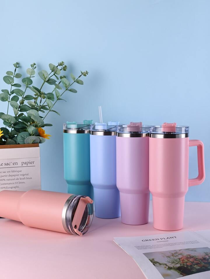 1.2L Stainless Steel Vacuum Insulated Bottle With Straw