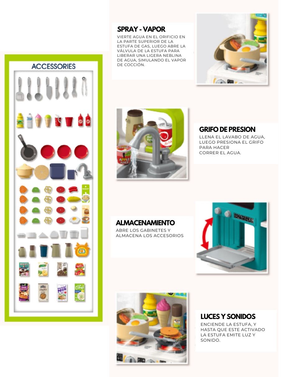 Home Chef Deluxe Kids’ Play Interactive Kitchen Set (93 Pieces)
