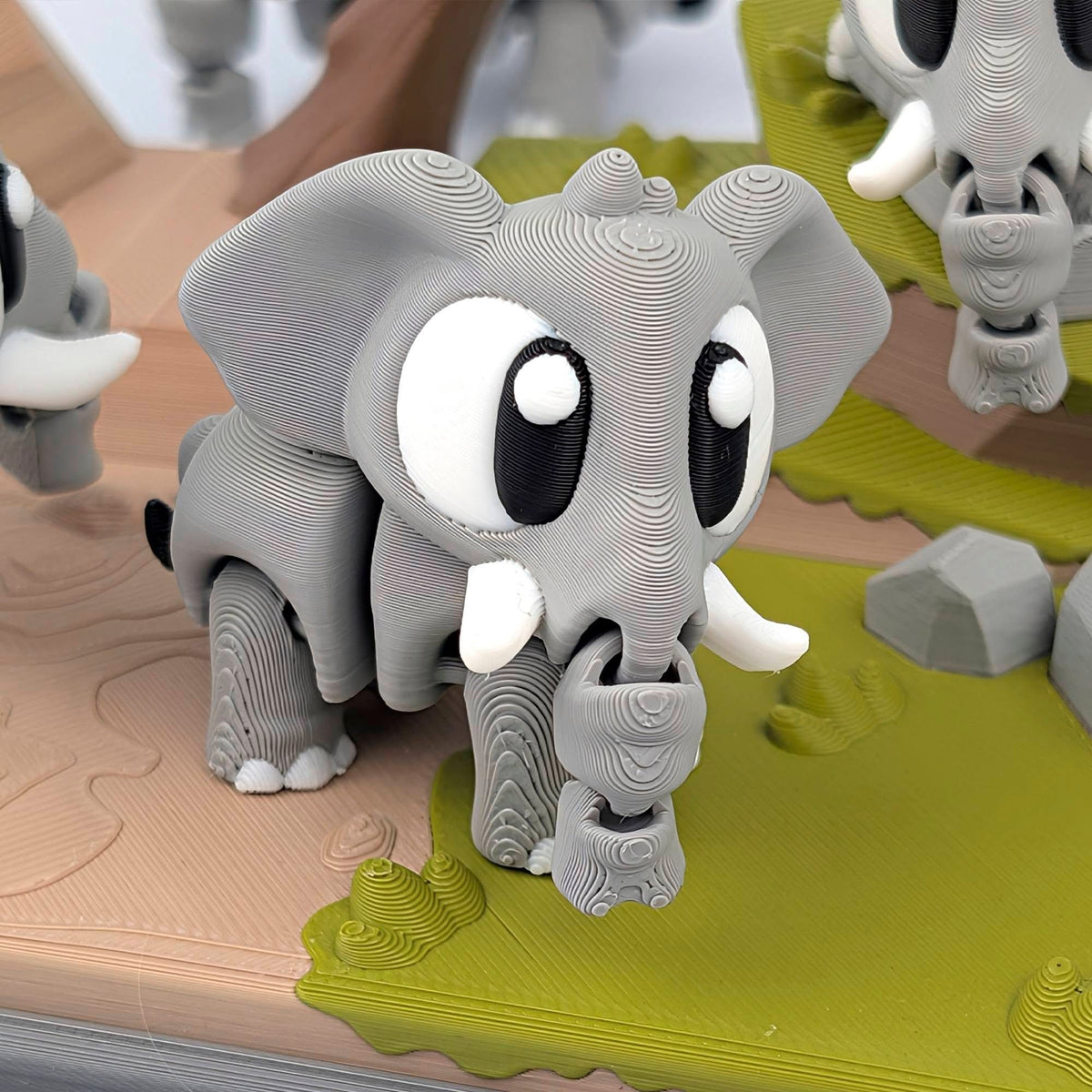 Wigglies Blinkie Tails 3D Printed Animals (Assorted - Pack of 4)