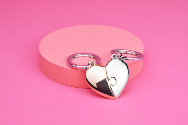 Stainless Steel Keyring - Heart Puzzle
