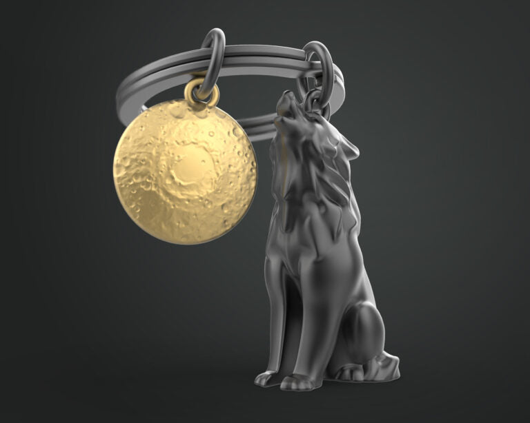 Stainless Steel Keyring - Wolf Pack