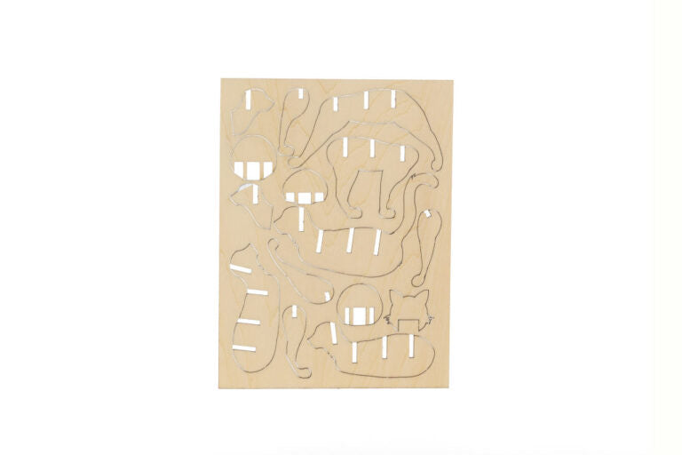 3D Wooden Puzzle - Cat