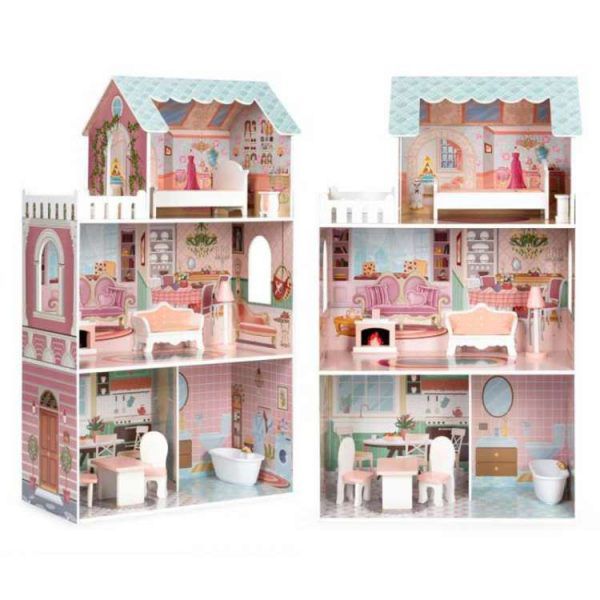 Leia’s Wooden Dollhouse with Furniture