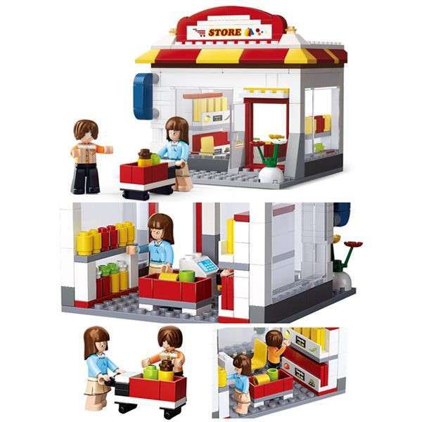 Supermarket Building Blocks Set (186 Piece)
