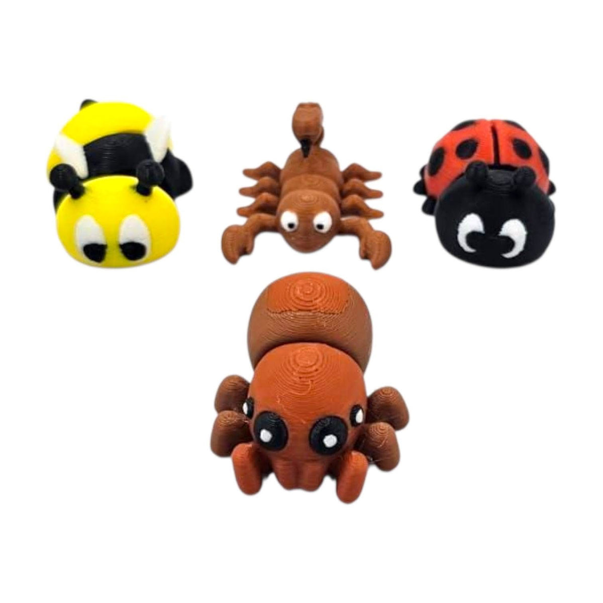 Wigglies Classic 3D Printed Animals (Assorted - Pack of 4)