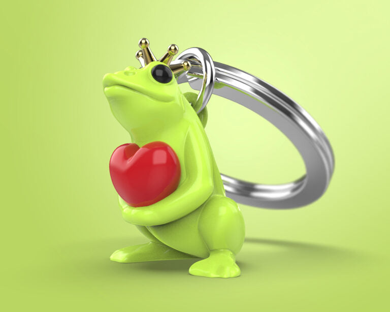 Stainless Steel Keyring - Prince Frog