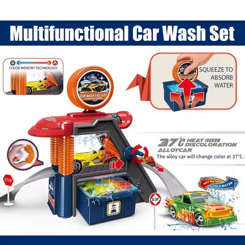 Deluxe Colour-Changing Car Wash Playset