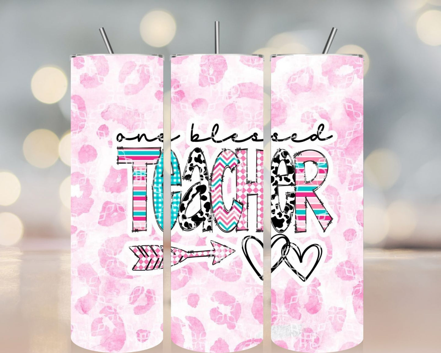 Personalised Stainless Steel Teacher-Themed Drinking Tumbler