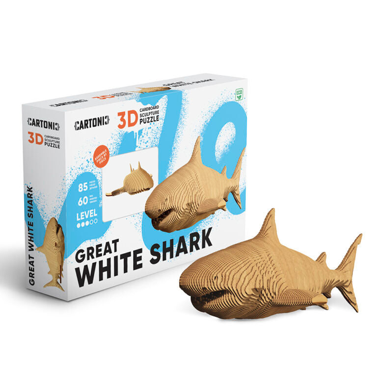 3D Shark Cardboard Structure Puzzle