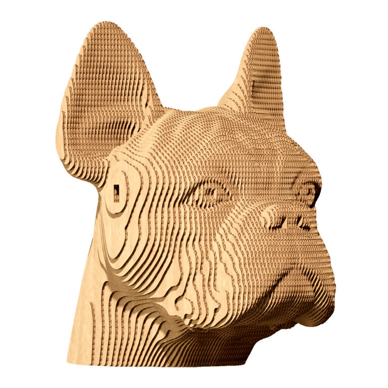 3D Bulldog Cardboard Structure Puzzle