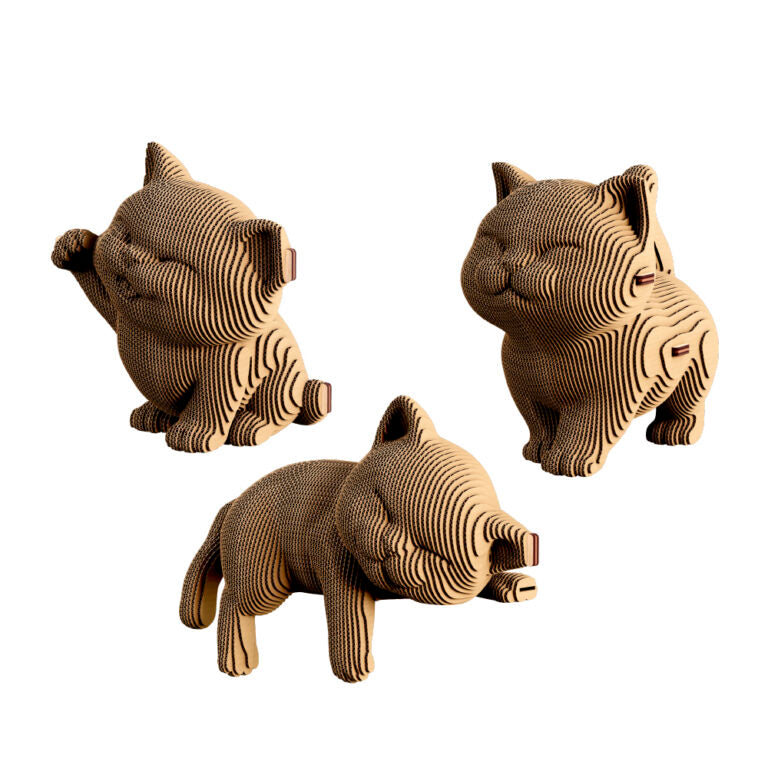 3D Kittens Trio Cardboard Sculpture Puzzle