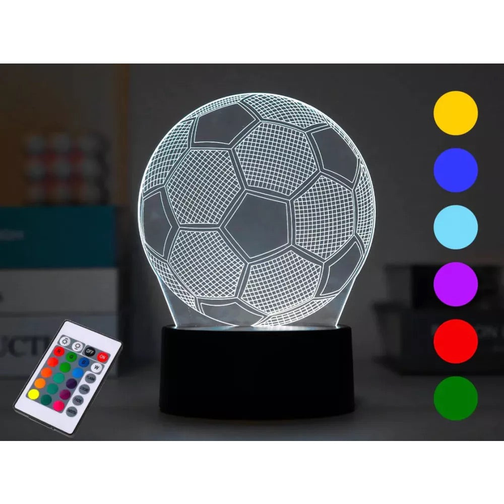 3D LED Soccer Ball Night Light