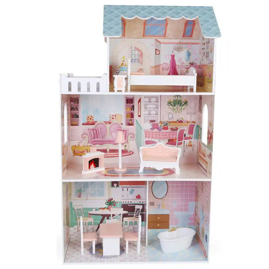 Leia’s Wooden Dollhouse with Furniture