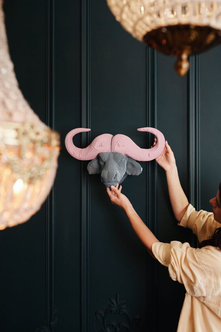 3D Wall Mountable Buffalo Cardboard Structure Puzzle