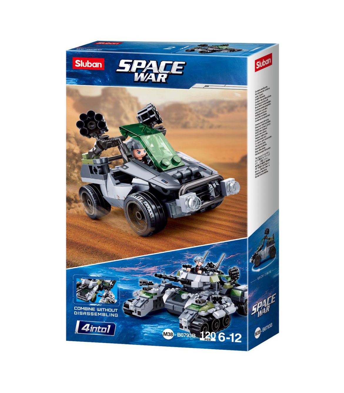 Space War 4-in-1 Land Canon Building Blocks Set (120 pieces)