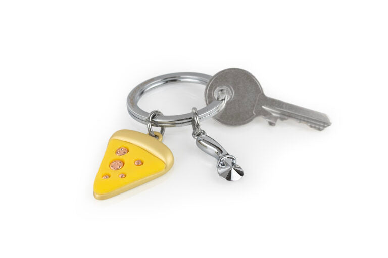 Stainless Steel Keyring - Pizza