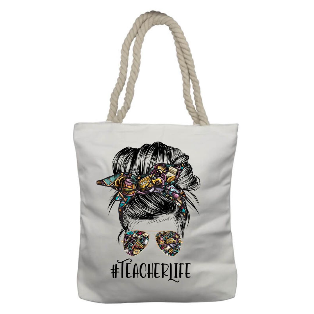 Personalised Teacher-Themed Rope Bag