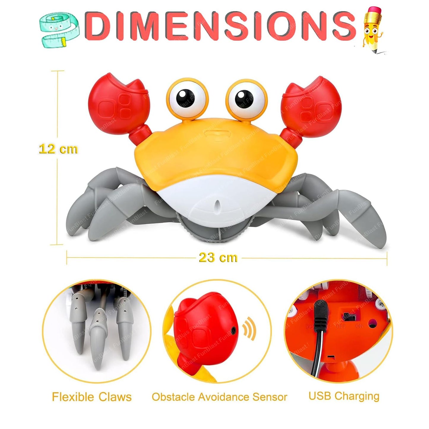Crawling Crab Interactive Activity Toy