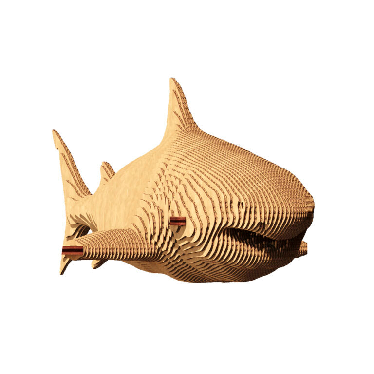 3D Shark Cardboard Structure Puzzle