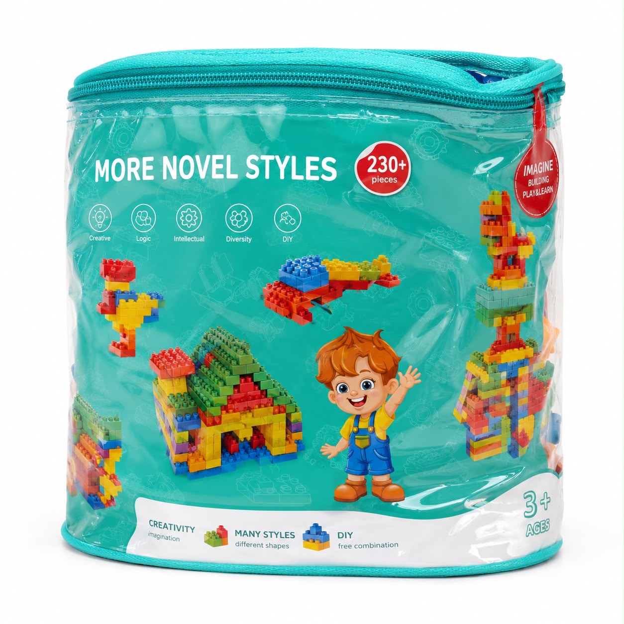 Creative Building Blocks Set (230+ Pieces)
