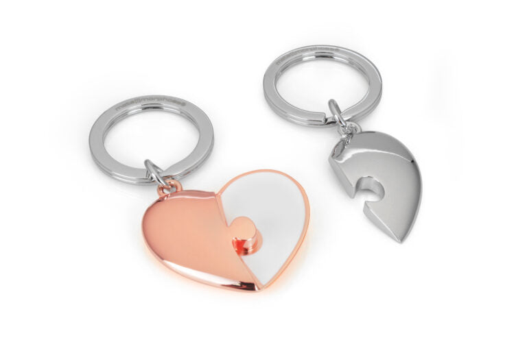 Stainless Steel Keyring - Heart Puzzle