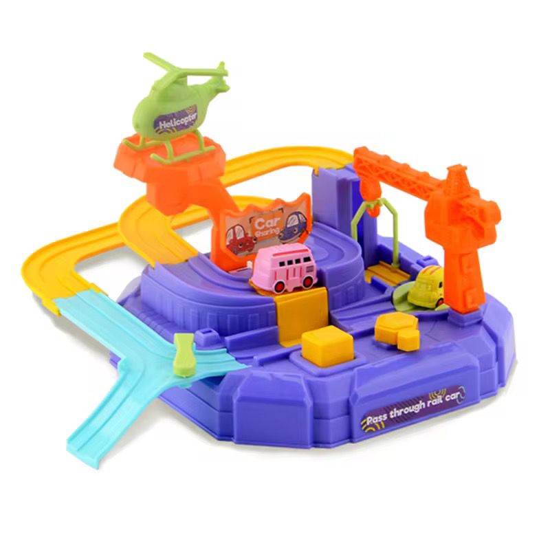 Colourful Car & Helicopter Play Set