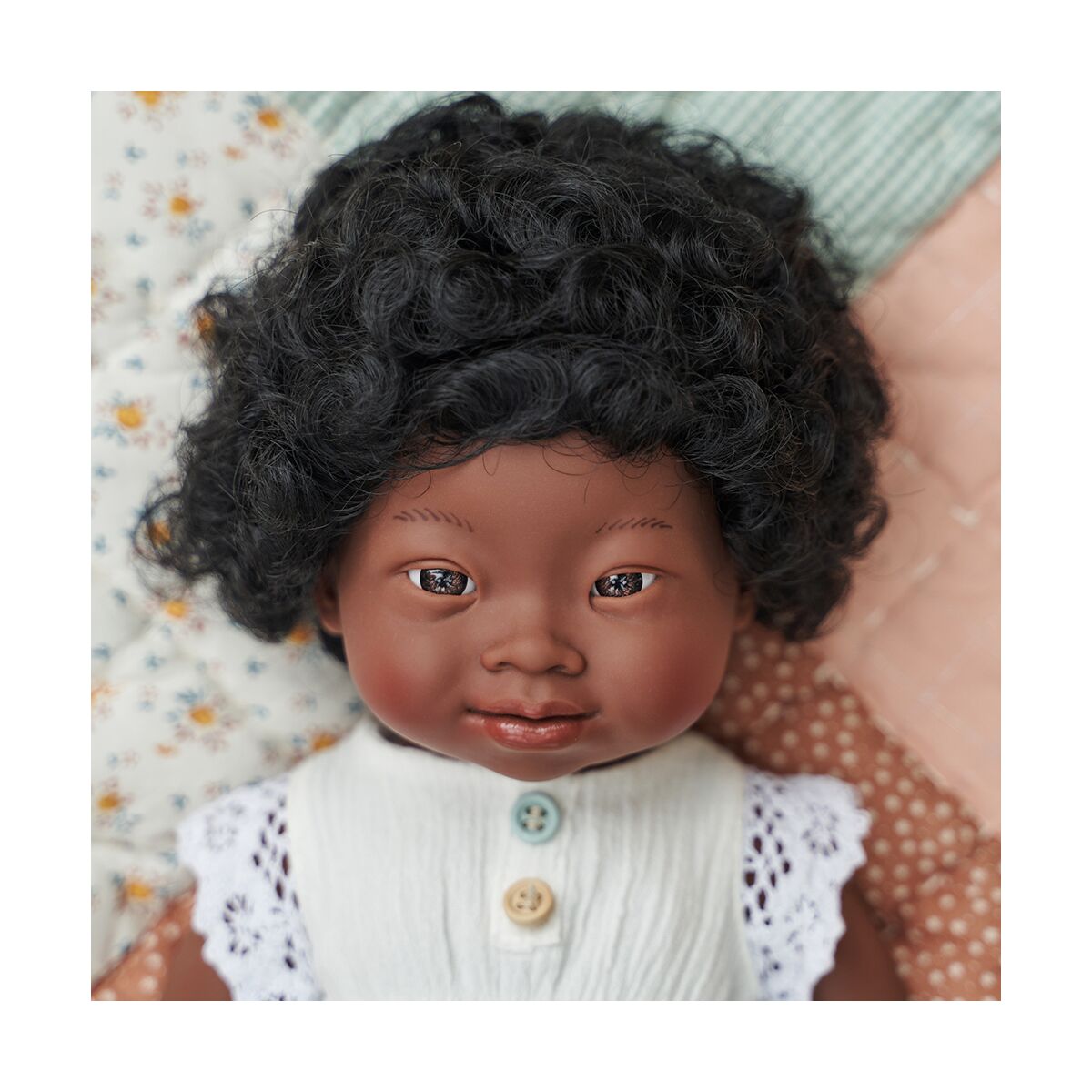 African Down Syndrome Girl Doll (38cm)