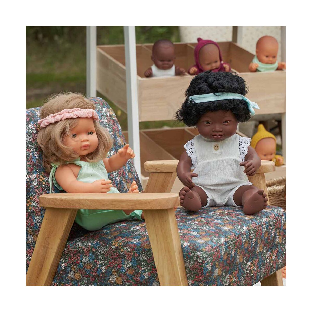 African Down Syndrome Girl Doll (38cm)